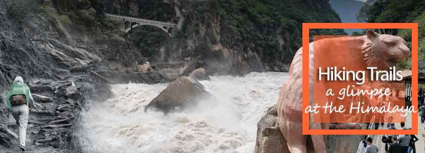 Hike through the famed Tiger Leaping Gorge - water flow Yangtze river